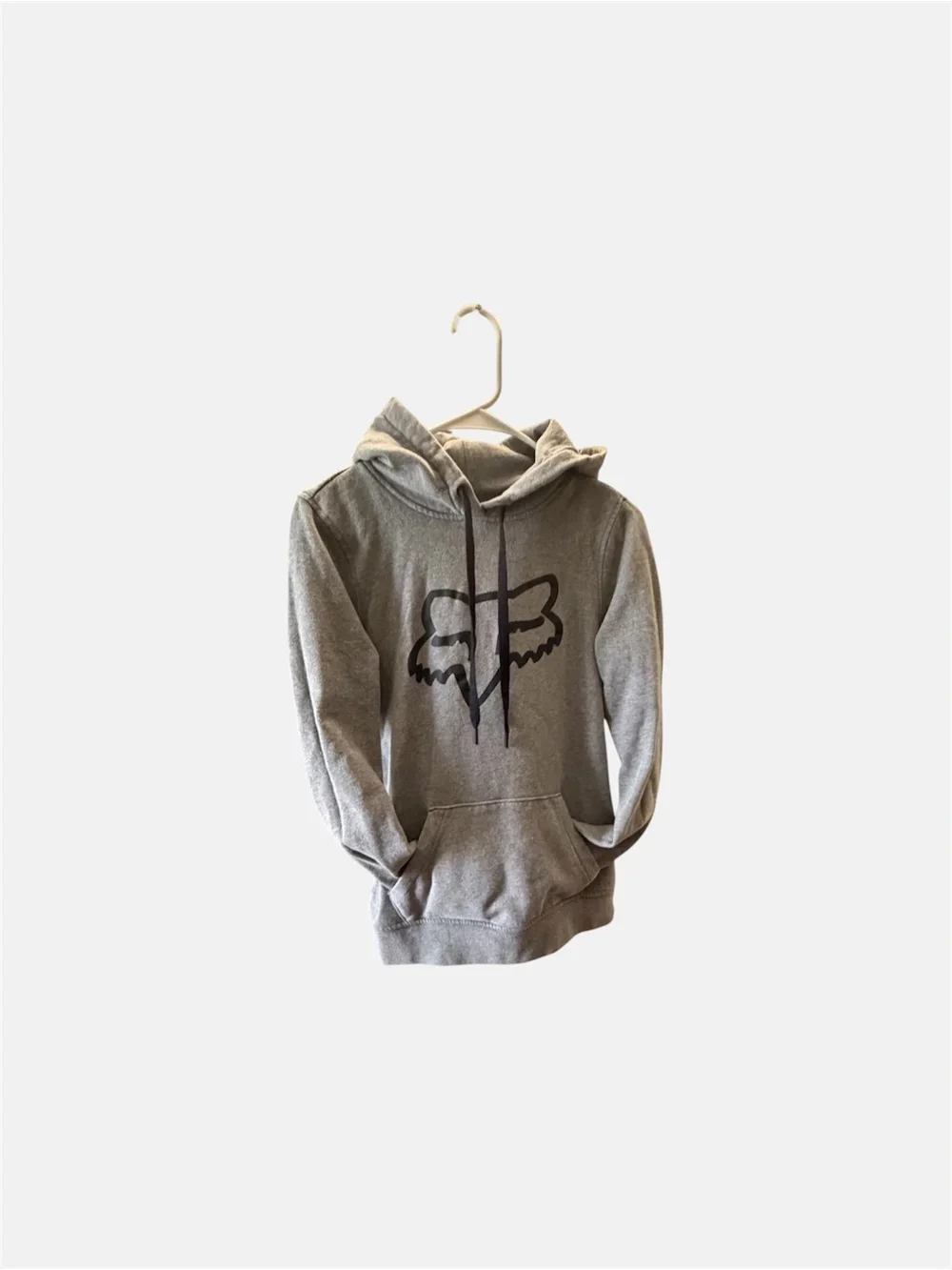 Fox Gray Hoodie with Black Logo